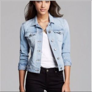 PAIGE Distressed Jean Jacket Size S